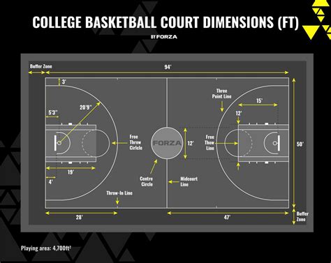 Basketball Court Dimensions Lines Guide Net World Sports, 54% OFF