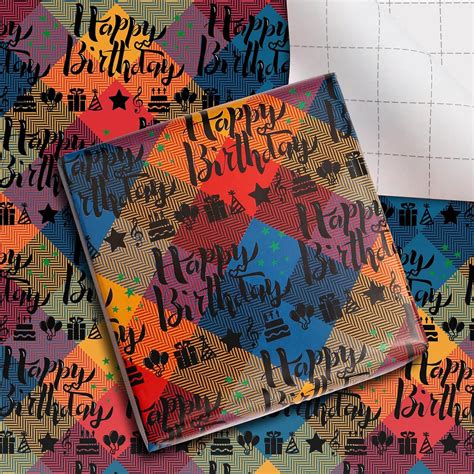 Amazon.com: BOLIANNE Happy Birthday Wrapping Paper for Women Men with ...