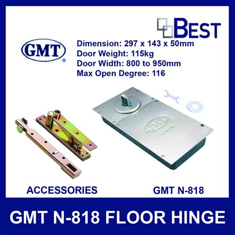 GMT N-818 Floor Hinge Door Closer for Wood and Glass Doors (100% ...