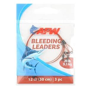 American Fishing Wire Bleeding Leaders, 20 Pound Test, 12 -Inches, 3 ...