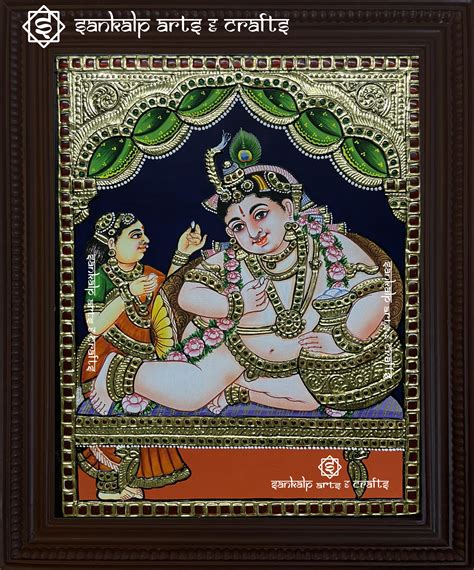 Butter Krishna Tanjore Painting – SANKALP ARTS & CRAFTS