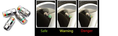 Selifaur - Car Tyre Pressure Monitor Valve Stem Caps Sensor Indicator ...