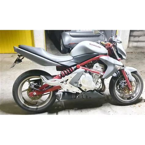 Kit Tubi Freno Accossato In Treccia Aeronautica Per Kawasaki ER-6N (2006-2011) - Con Raccordi In Acciaio E Viti