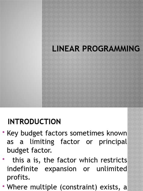 Linear Programming Lecture 的图像结果