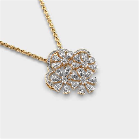 Buy Regal Elegance Diamond Cluster Pendant Without Chain At Jewelbox