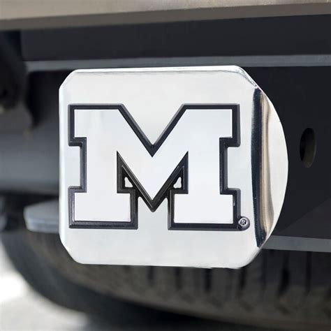 FANMATS Michigan Wolverines NCAA Chrome Hitch Cover Hitch cover in the ...
