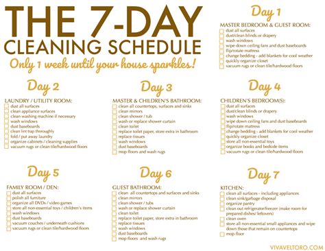 A Quick & Efficient Home Cleaning Routine! - Free Printable Weekly Home Cleaning Schedule ...