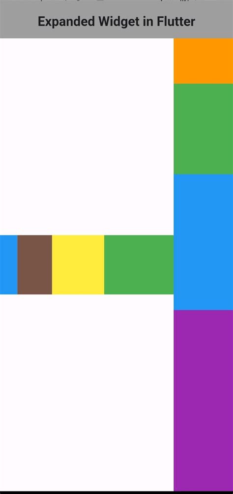 Flutter Expanded Widget 的图像结果