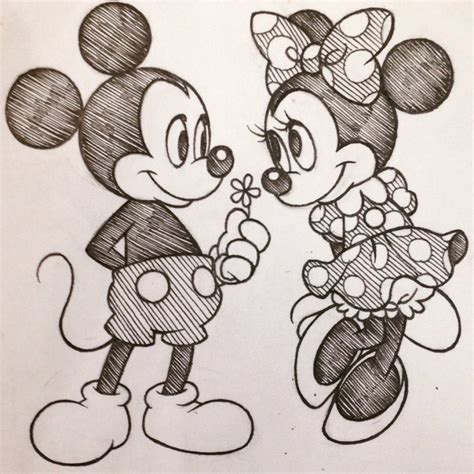 Easy To Draw Mickey And Minnie Mouse - pencildrawing2019