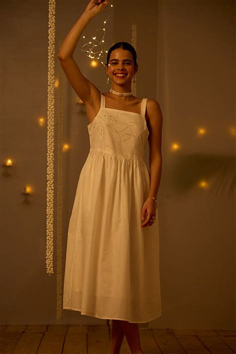 Okhai Tara Khaat Bharat & Mukaish Work Dress with Dupatta Online ...
