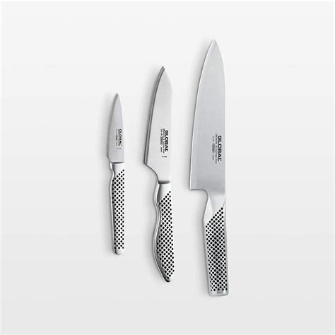 Global Classic 3-Piece Chef's Knife, Utility Knife, Paring Knife Set ...