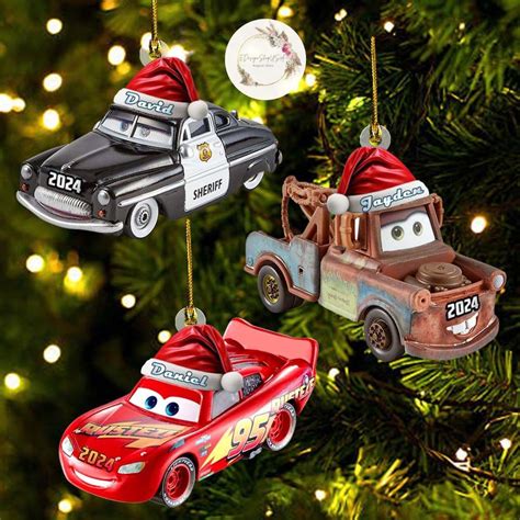 Personalized 2D All Characters Disney Cars Christmas Ornament ...