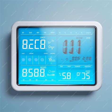 Premium AI Image | a digital display shows the temperature of the ...
