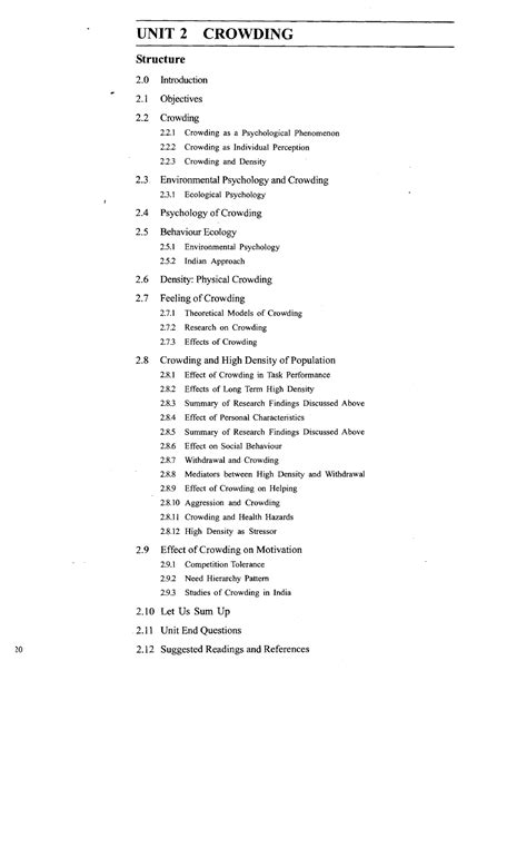 Unit-2 - Chapter of psychology - Crowding 2 INTRODUCTION This unit ...