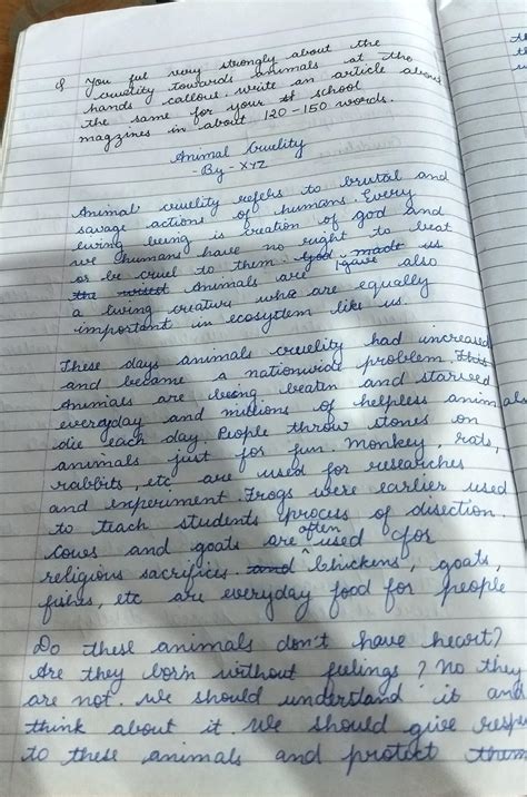 Article on cruelty to animals in 150 words - Brainly.in