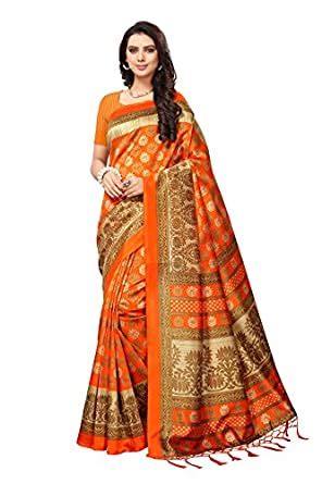 Mrinalika Fashion art silk saree With Blouse Piece (Yellow Saree_Free ...