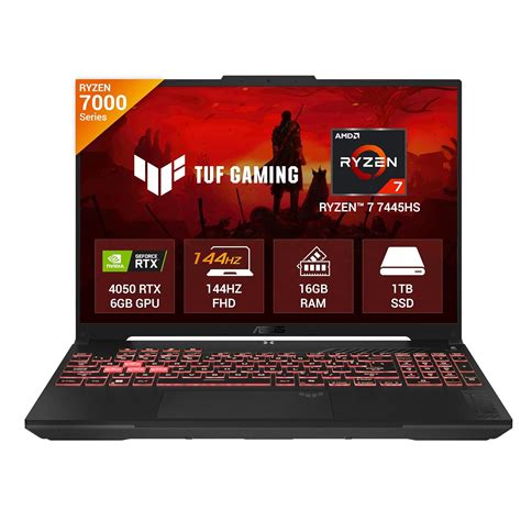 ASUS TUF A16 (2025), AMD Ryzen 7 7445HS, Gaming Laptop (RTX 4050-6GB ...