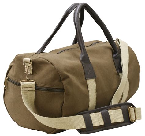 Koop Canvas Duffle Leatherette Carry Shoulder Gym Bag