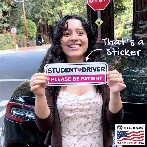 Snapklik.com : Stickios Non-Magnetic Pink Student Driver Stickers ...