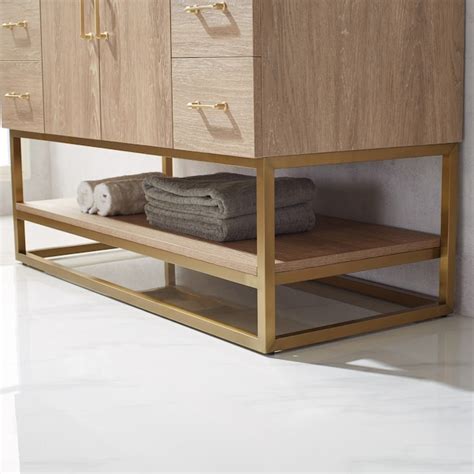 Vinnova Alistair 48-in North American Oak Undermount Single Sink ...