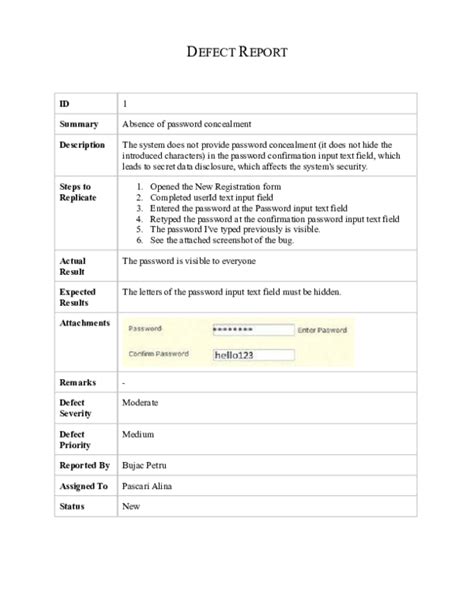 How to Report Defects 的图像结果