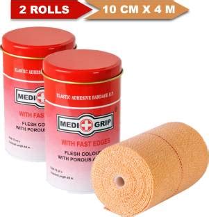 Medigrip Medical Adhesive Tape USP 10 cm X 5 m (Pack of 10) First Aid ...