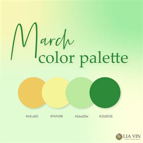 March Color Palette Hex Codes