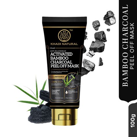 Khadi Natural Activated Bamboo Charcoal Peel Off Mask - 100gm