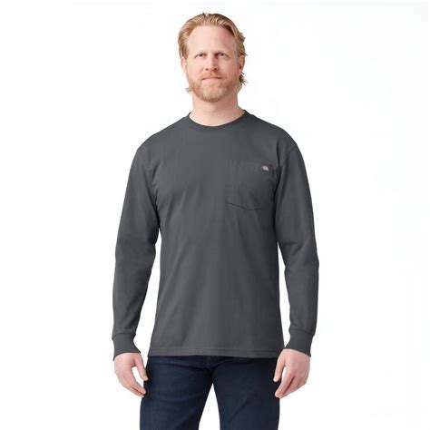 Dickies Men's and Big Men's Long Sleeve Heavyweight Pocket T-Shirt ...