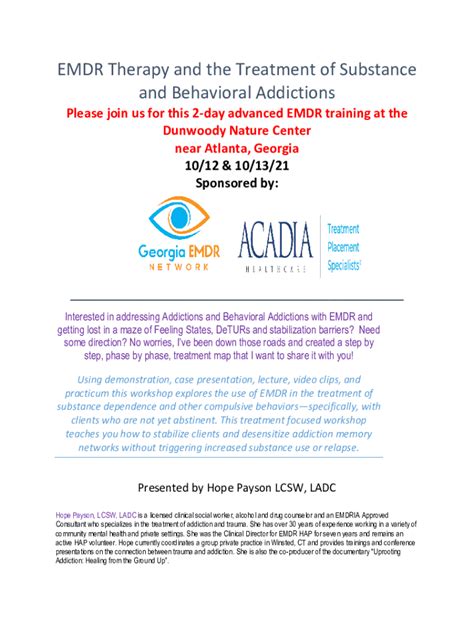 Fillable Online The Use of EMDR Therapy in the Treatment of Addiction ...