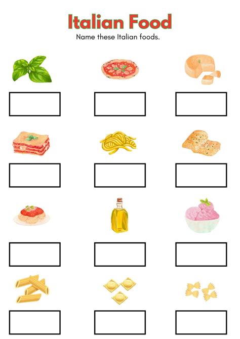 Image result for Fun Italian Worksheets