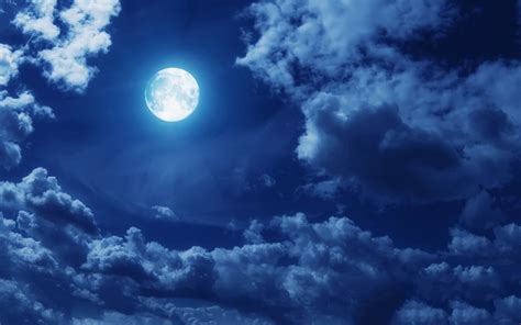 moon, Clouds, Sky, Moonlight Wallpapers HD / Desktop and Mobile Backgrounds