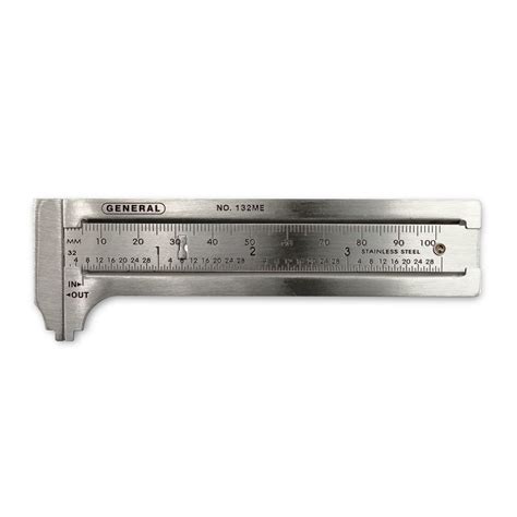 General Tools 132ME 3-Inch English and Metric Pocket Sliding Bar ...