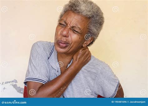 Excruciating Pain in Shoulder Stock Photo - Image of eyes, acute: 190481696