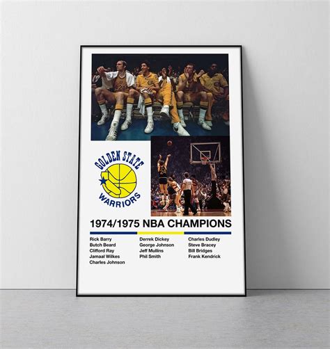 Warriors 1975 NBA Champions Poster goldener State Warriors 1975 NBA ...