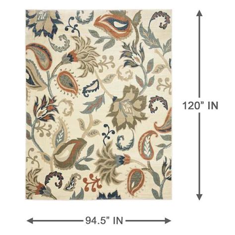 Lizzy Grey and Ivory Shag Area Rug 8x10 | Shag Rugs | At Home