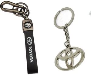 JAINSON MARTIN Combo of Toyota Logo Metal & Toyota Strip leather ...