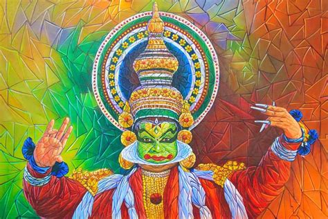 wallpics® KATHAKALI Painting Waterproof Vinyl Sticker Poster | (24 inch ...