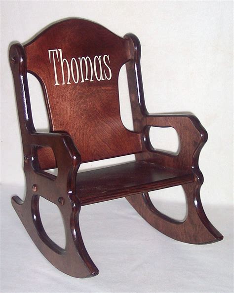 Wooden Kids Rocking Chair- personalized - cherry finish | Childrens ...