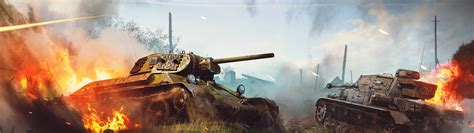 Download wallpaper fire, dirt, tank, T-34, War Thunder, The battle for ...