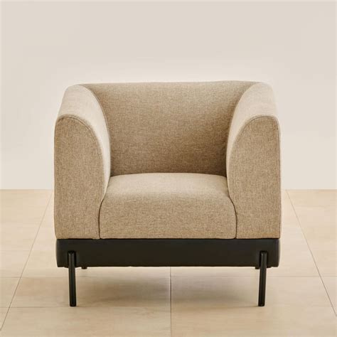 Buy Kiro Fabric 1-Seater Sofa - Beige from Home Centre at just INR 29995.0