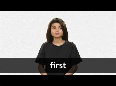 Image result for Define First