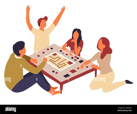 Family entertainment table or board game leisure pastime group activity ...