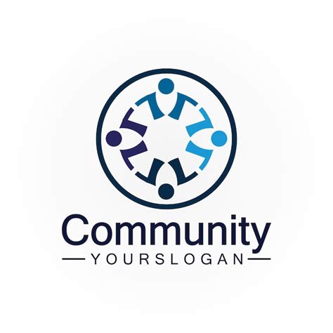 Community logo design template for teams or groupsnetwork and social ...