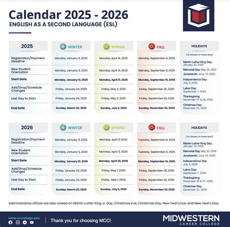 Mcc Calendar Spring 2026 - 2026 Printable Calendar