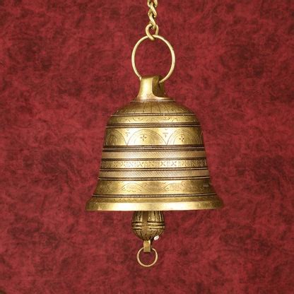 Large Pure Brass Superfine Hanging Temple Bell - 6 inch – Budhshiv.com