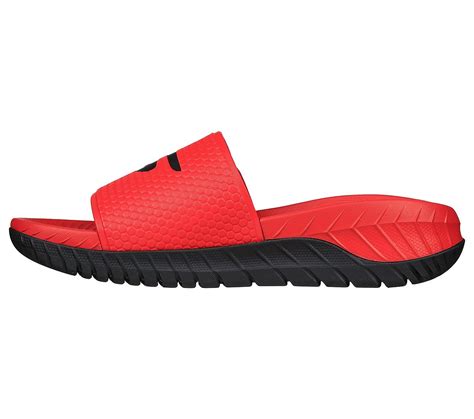 Skechers Red/Black Go Recover Sandal Mens Walking Sandal - Style ID ...