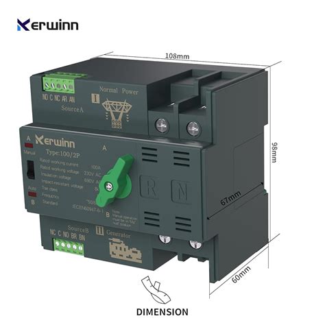 Kerwinn Mini ATS Automatic Transfer Switch 100 amp Manual India | Ubuy