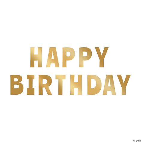 Metallic Gold Happy Birthday Letter Cutouts - Discontinued