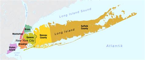 Map of Long Island, New York